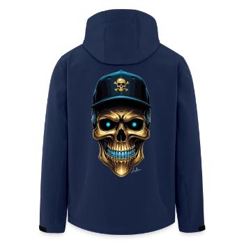 Urban Totenkopf Basecap - Recycelte Männer Softshell-Jacke von Stanley/Stella - Navy - Hinten - AI Model Male 185 light (185cm)