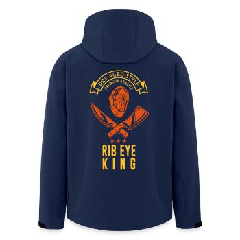 Rib Eye King - Recycelte Männer Softshell-Jacke von Stanley/Stella - Navy - Hinten - AI Model Male 185 light (185cm)
