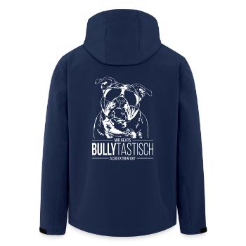 BULLYTASTISCH Old English Bulldog Hundespruch OEB - Recycelte Männer Softshell-Jacke von Stanley/Stella - Navy - Hinten - AI Model Male 185 light (185cm)