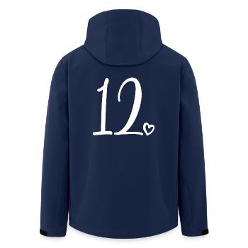 12. Geburtstag Mädchen 12 Jahre alt Niedliche Nummer 12 - Recycelte Männer Softshell-Jacke von Stanley/Stella - Navy - Hinten - AI Model Male 185 light (185cm)