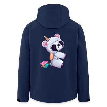 Koala-Einhorn Fusion, Fantastisches Tierdesign - Recycelte Männer Softshell-Jacke von Stanley/Stella - Navy - Hinten - AI Model Male 185 light (185cm)