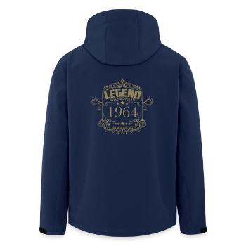 A legend was born in 1964 - vintage style for - Men’s Recycled Softshell Jacket by Stanley/Stella - navy - Back - AI Model Male 185 light (185cm)