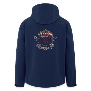A legend was born in 1964 - vintage style for - Men’s Recycled Softshell Jacket by Stanley/Stella - navy - Back - AI Model Male 185 light (185cm)