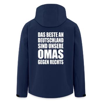 beste an deutschland sind unsere omas gegen rechts - Recycelte Männer Softshell-Jacke von Stanley/Stella - Navy - Hinten - AI Model Male 185 light (185cm)