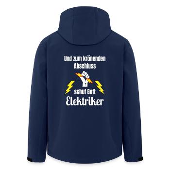 Elektriker - Zum krönenden Abschluss - Recycelte Männer Softshell-Jacke von Stanley/Stella - Navy - Hinten - AI Model Male 185 light (185cm)