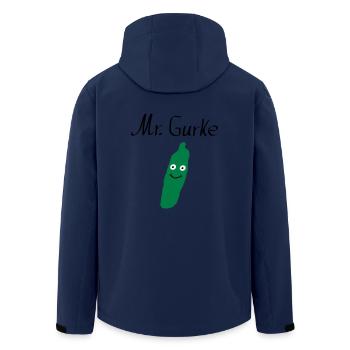 Gurke Baby Geburt Geschenk - Recycelte Männer Softshell-Jacke von Stanley/Stella - Navy - Hinten - AI Model Male 185 light (185cm)