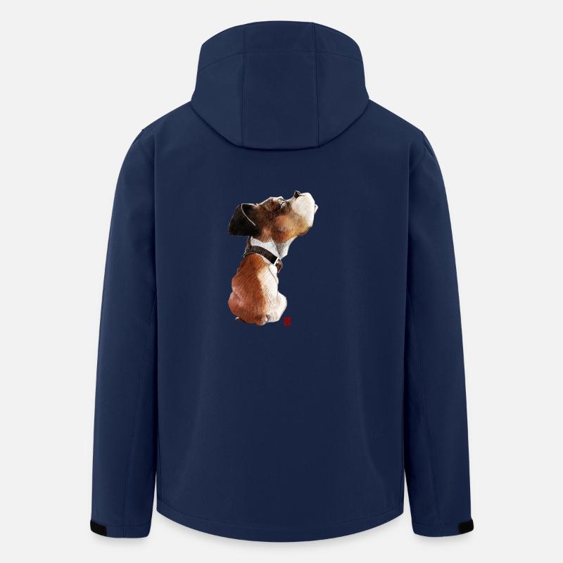 Sketchy Boxer - Recycelte Männer Softshell-Jacke von Stanley/Stella - Navy