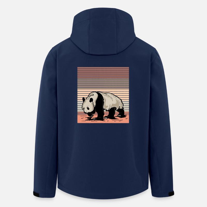 Pandabär - Recycelte Männer Softshell-Jacke von Stanley/Stella - Navy