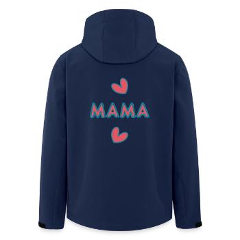 FÊTE DES MÈRES. MAMA. MUM. BONNE FÊTE MAMAN. MAMAN - Veste softshell homme en polyester recyclé Stanley/Stella - marine - Dos - AI Model Male 185 light (185cm)