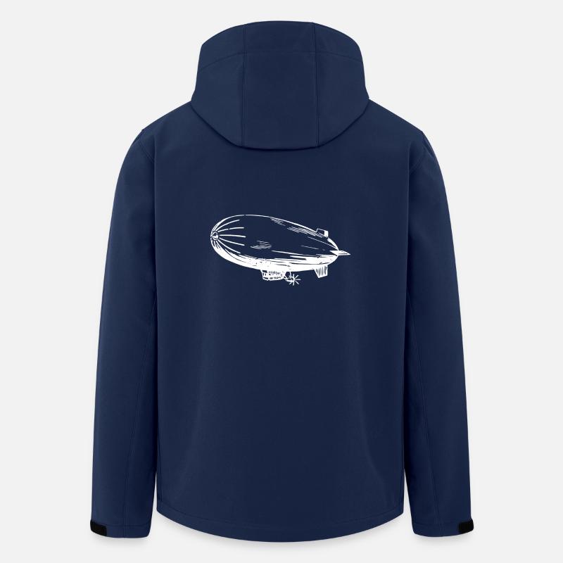 Silhouette d’un dirigeable – Stylé - Veste softshell homme en polyester recyclé Stanley/Stella - marine
