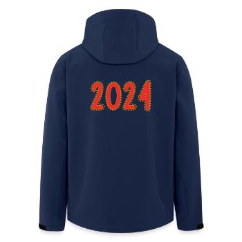 2024. ANNEE. BONNE ANNEE. SAINT SYLVESTRE - Veste softshell homme en polyester recyclé Stanley/Stella - marine - Dos - AI Model Male 185 light (185cm)