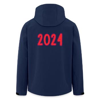 2024. ANNEE. BONNE ANNEE. SAINT SYLVESTRE - Veste softshell homme en polyester recyclé Stanley/Stella - marine - Dos - AI Model Male 185 light (185cm)