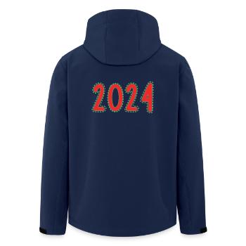 2024. ANNEE. BONNE ANNEE. SAINT SYLVESTRE - Veste softshell homme en polyester recyclé Stanley/Stella - marine - Dos - AI Model Male 185 light (185cm)