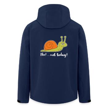 No Not Today Snail Chilling Funny Lazy Gift - Men’s Recycled Softshell Jacket by Stanley/Stella - navy - Back - AI Model Male 185 light (185cm)