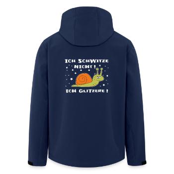Ich schwitze nicht ich glitzere - Recycelte Männer Softshell-Jacke von Stanley/Stella - Navy - Hinten - AI Model Male 185 light (185cm)