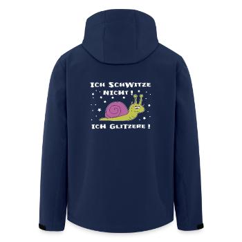 Lustiger Fitness-Spruch Schnecke - Recycelte Männer Softshell-Jacke von Stanley/Stella - Navy - Hinten - AI Model Male 185 light (185cm)
