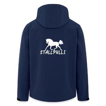 Stallpulli Pferd Reiten Reitstall Reiterhof Stall - Recycelte Männer Softshell-Jacke von Stanley/Stella - Navy - Hinten - AI Model Male 185 light (185cm)