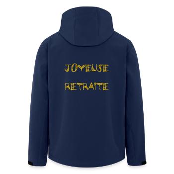 RETRAITE. BONNE RETRAITE. JOYEUSE RETRAITE - Veste softshell homme en polyester recyclé Stanley/Stella - marine - Dos - AI Model Male 185 light (185cm)