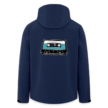 Cassette rétro - Veste softshell homme en polyester recyclé Stanley/Stella - marine - Dos - AI Model Male 185 light (185cm)