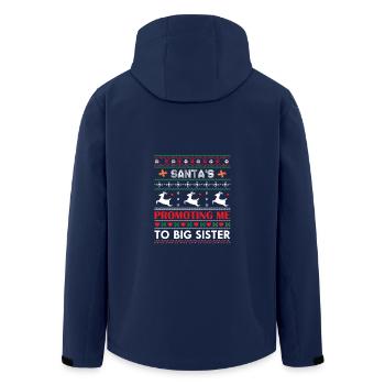 Santa's Promoting me to Big Sister - Veste softshell homme en polyester recyclé Stanley/Stella - marine - Dos - AI Model Male 185 light (185cm)