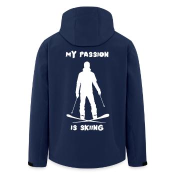 My passion is Skiing - Recycelte Männer Softshell-Jacke von Stanley/Stella - Navy - Hinten - AI Model Male 185 light (185cm)