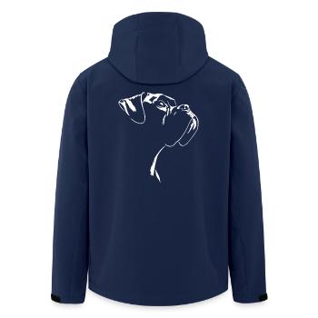 Boxer Silhouette Chien Chien Wilsigns - Veste softshell homme en polyester recyclé Stanley/Stella - marine - Dos - AI Model Male 185 light (185cm)