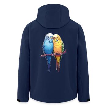 BudgiePair of budgies - Men’s Recycled Softshell Jacket by Stanley/Stella - navy - Back - AI Model Male 185 light (185cm)