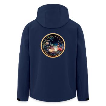 Rose - Men’s Recycled Softshell Jacket by Stanley/Stella - navy - Back - AI Model Male 185 light (185cm)