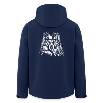 SHELTIE Krone Dog Wilsigns - Men’s Recycled Softshell Jacket by Stanley/Stella - navy - Back - AI Model Male 185 light (185cm)