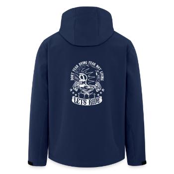 Fürchte dich nicht zu sterben. Angst nicht leben. Lass uns reiten - Recycelte Männer Softshell-Jacke von Stanley/Stella - Navy - Hinten - AI Model Male 185 light (185cm)
