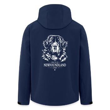 Newfoundland Dad Dog Dog Newfoundland Wilsigns - Men’s Recycled Softshell Jacket by Stanley/Stella - navy - Back - AI Model Male 185 light (185cm)
