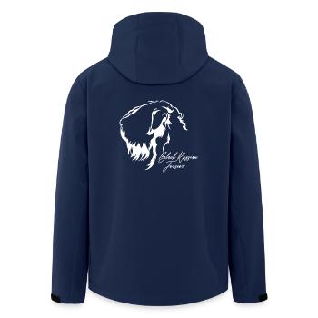 BLACK RUSSIAN TERRIER Profile Dogs Dog Wilsigns - Men’s Recycled Softshell Jacket by Stanley/Stella - navy - Back - AI Model Male 185 light (185cm)