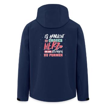 Landwirt Shirt-Großes Herz - Recycelte Männer Softshell-Jacke von Stanley/Stella - Navy - Hinten - AI Model Male 185 light (185cm)