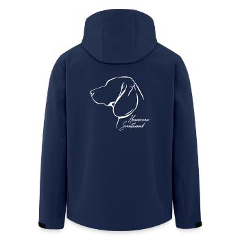 HANOVERIAN SCENTHOUND Profile Dogs Dog Wilsigns - Men’s Recycled Softshell Jacket by Stanley/Stella - navy - Back - AI Model Male 185 light (185cm)