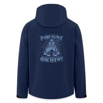 Bring Bier Mit! Bier Sensenmann T-Shirt - Recycelte Männer Softshell-Jacke von Stanley/Stella - Navy - Hinten - AI Model Male 185 light (185cm)