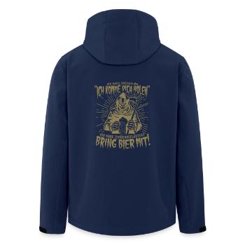 Bring Bier Mit! Bier Sensenmann T-Shirt - Recycelte Männer Softshell-Jacke von Stanley/Stella - Navy - Hinten - AI Model Male 185 light (185cm)