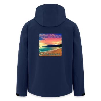 Vacances d’été à Mai Khao Beach, Phuket - Veste softshell homme en polyester recyclé Stanley/Stella - marine - Dos - AI Model Male 185 light (185cm)
