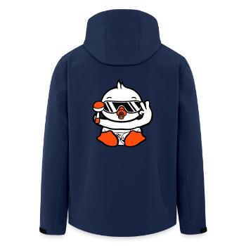 Vogel Baby Kind Rassel Windel Sonnenbrille Peace - Recycelte Männer Softshell-Jacke von Stanley/Stella - Navy - Hinten - AI Model Male 185 light (185cm)