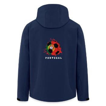 Portugal Soccer World Cup - Men’s Recycled Softshell Jacket by Stanley/Stella - navy - Back - AI Model Male 185 light (185cm)