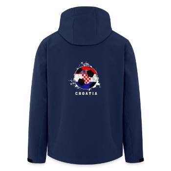 Croatia Soccer World Cup - Men’s Recycled Softshell Jacket by Stanley/Stella - navy - Back - AI Model Male 185 light (185cm)