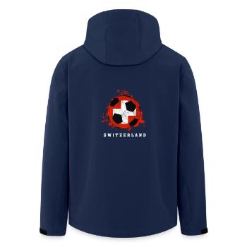 Suisse -  - Veste softshell homme en polyester recyclé Stanley/Stella - marine - Dos - AI Model Male 185 light (185cm)
