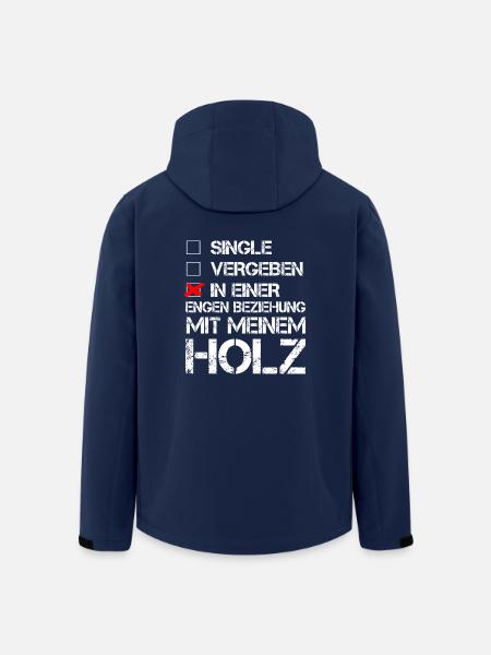 Beziehung Holz - Recycelte Männer Softshell-Jacke von Stanley/Stella - Navy