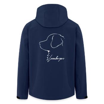 LEONBERGER Profil Wilsigns Hund Hunde Geschenkidee - Recycelte Männer Softshell-Jacke von Stanley/Stella - Navy - Hinten - AI Model Male 185 light (185cm)