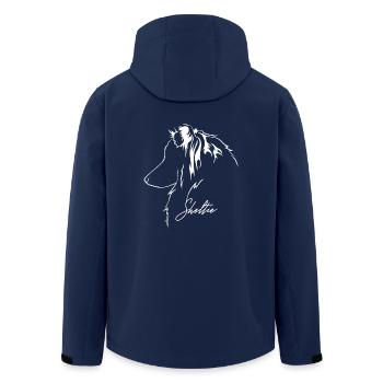 SHELTIE Profile Dogs Dog Herding Dogs Wilsigns - Men’s Recycled Softshell Jacket by Stanley/Stella - navy - Back - AI Model Male 185 light (185cm)