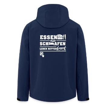Rettungsdienst Shirt-Jeden Tag - Recycelte Männer Softshell-Jacke von Stanley/Stella - Navy - Hinten - AI Model Male 185 light (185cm)