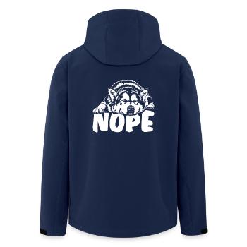 ALASKAN MALAMUTE Nope Chien Disant Chiens Dire - Veste softshell homme en polyester recyclé Stanley/Stella - marine - Dos - AI Model Male 185 light (185cm)