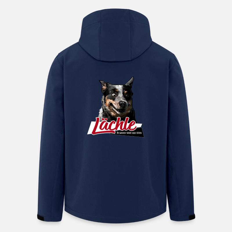 AUSTRALIAN CATTLE DOG Lächle Hundespruch - Recycelte Männer Softshell-Jacke von Stanley/Stella - Navy