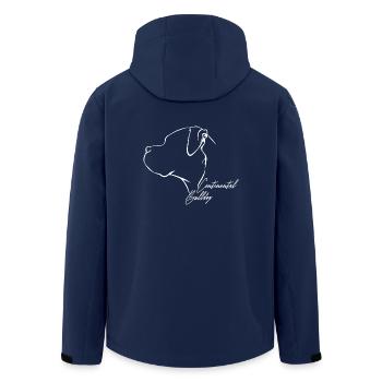 CONTINENTAL BULLDOG Profil Hunde Hund Wilsigns - Recycelte Männer Softshell-Jacke von Stanley/Stella - Navy - Hinten - AI Model Male 185 light (185cm)