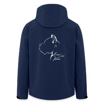 CANE CORSO ITALIANO Profil Hunde Hund Wilsigns - Recycelte Männer Softshell-Jacke von Stanley/Stella - Navy - Hinten - AI Model Male 185 light (185cm)