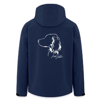 IRISH SETTER Profile Dogs Dog Wilsigns - Men’s Recycled Softshell Jacket by Stanley/Stella - navy - Back - AI Model Male 185 light (185cm)